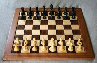 Chess board opening Staunton.