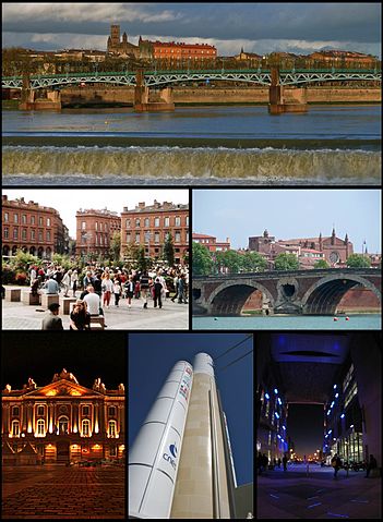Photo montage of Toulouse.