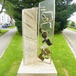 Brest: 'To the victims of asbestos' monument, boulevard Jean Moulin, near the arsenal.