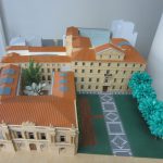 The model of the Fabre museum in Montpellier presented among the works.