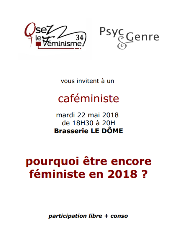 Affiche du caféministe [22 mai 2018].
