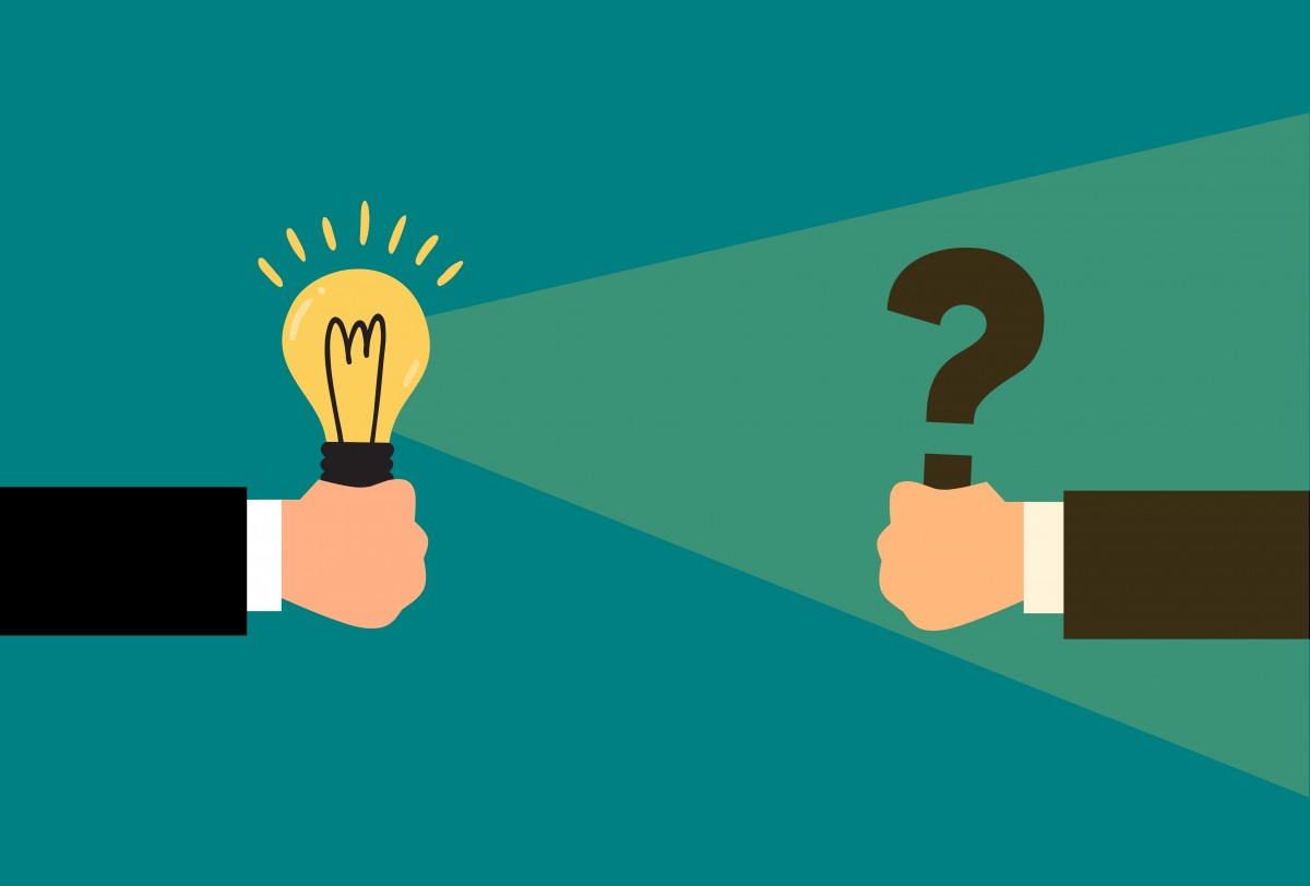 Illustration pour éclairer et avoir une réponse à une question.