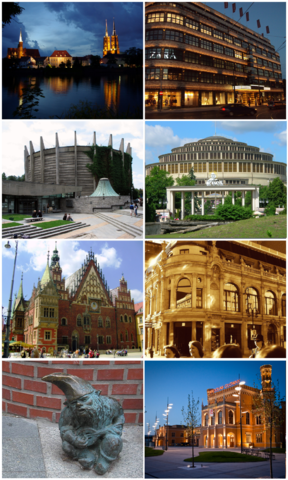 Ville de Wrocław en Pologne.